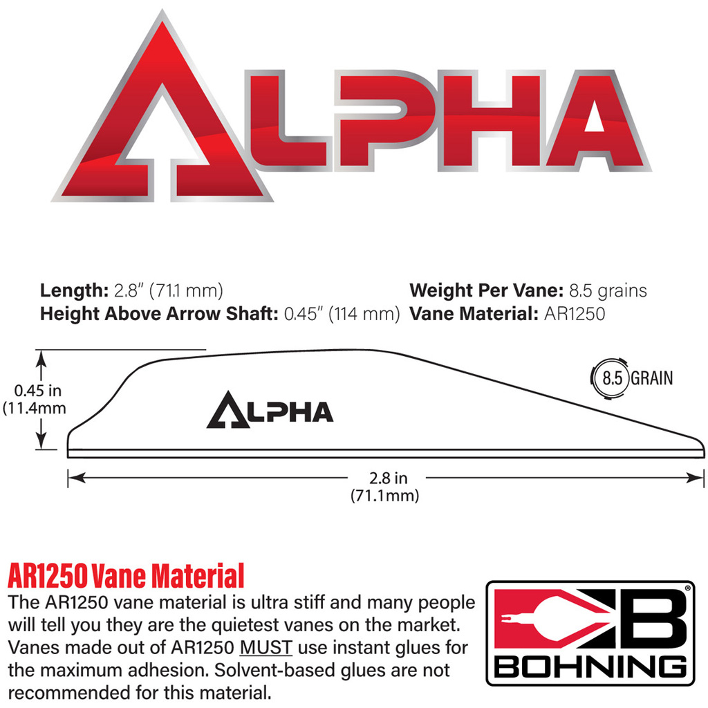 Bohning Alpha Vanes American Flag 100-Pack