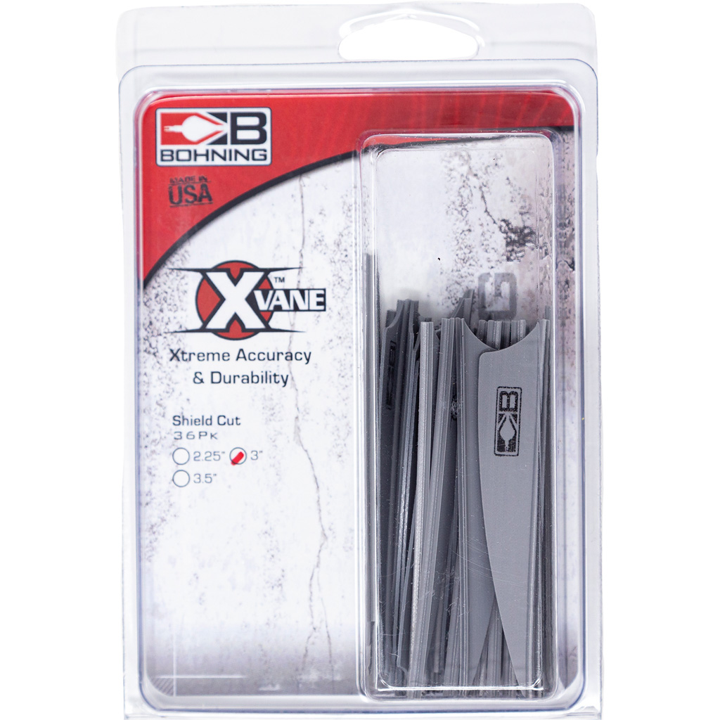Bohning X Shield Cut Vanes, 3 in., Silver (36-Pack)