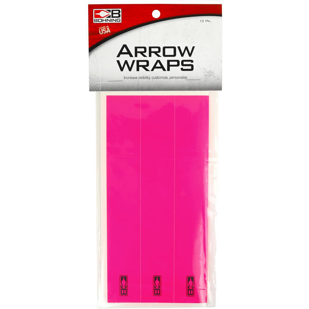 Bohning 1200F Arrow Wraps Standard 5.5 in Hot Pink (13 pk)