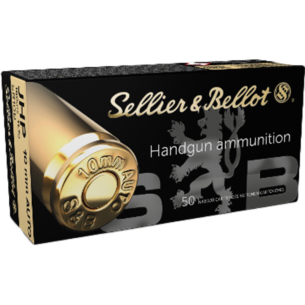 Sellier & Bellot SB10B 10mm Auto JHP Pistol Ammunition