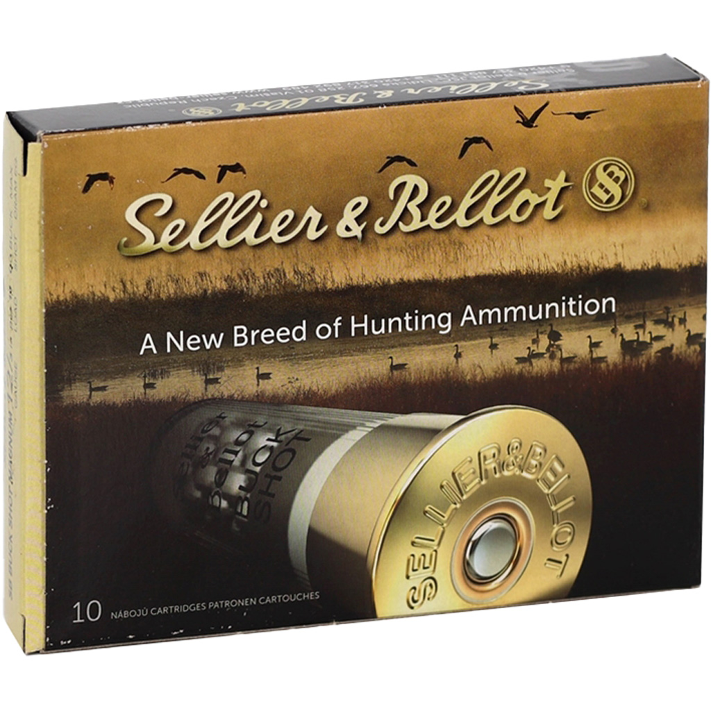 Sellier & Bellot SB12BSA Hunting Magnum 12 Gauge 3" 00 Buck 15-Pellet Shotshell (10 Rounds)