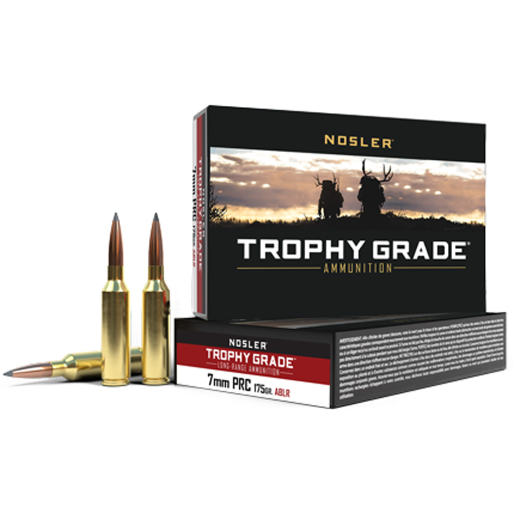 Nosler Trophy Grade Long Range Rifle Ammunition 7mm PRC 175 gr AccuBond LR (20 rounds)