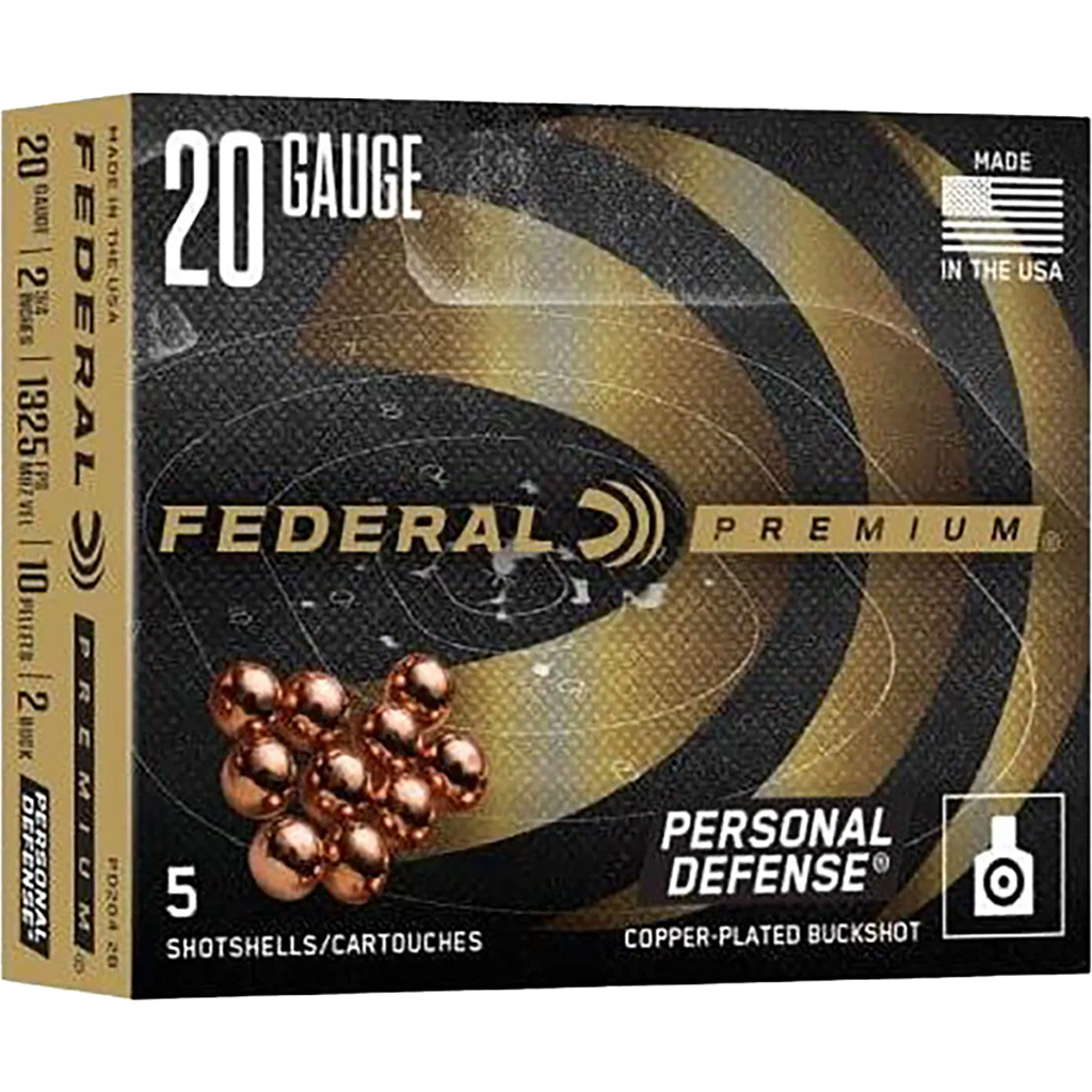 Federal Premium Personal Defense 20 Gauge 2-3/4 in 2 Buckshot w/ FLITECONTROL