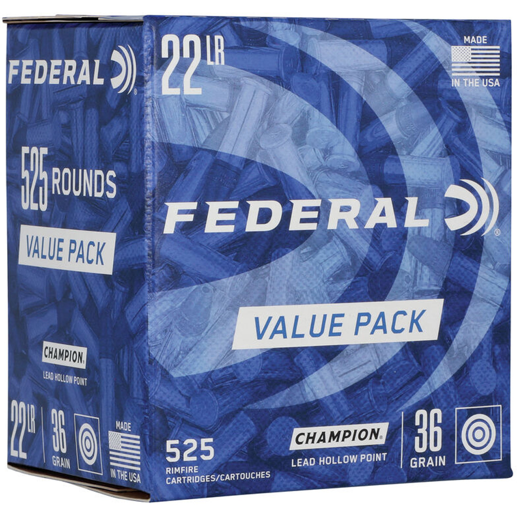 Federal Champion Training .22 LR 36gr Lead Hollow Point Value Pack (525 rd)