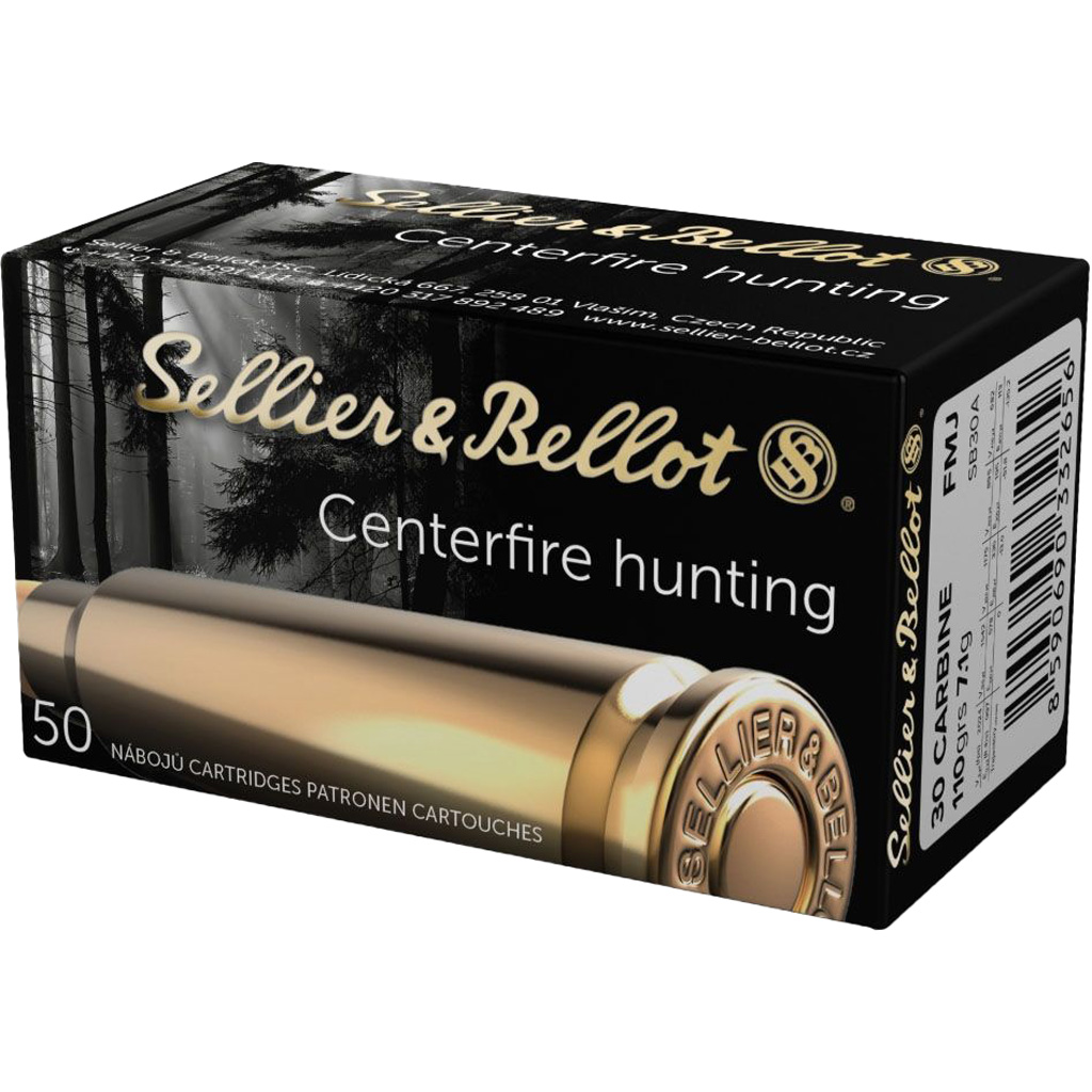Sellier & Bellot 30 Carbine 110gr FMJ (50rd) Rifle Ammunition