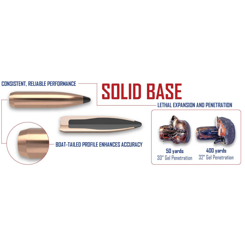 Nosler Whitetail Country .270 Winchester 130gr Solid Base Spitzer Boat Tail (20 Rounds)