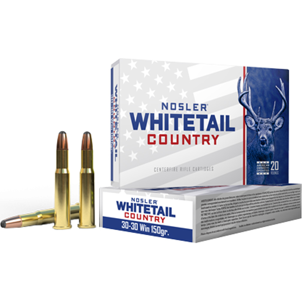 Nosler Whitetail Country .30-30 Win 150gr Solid Base (SB RN/SP) Ammunition