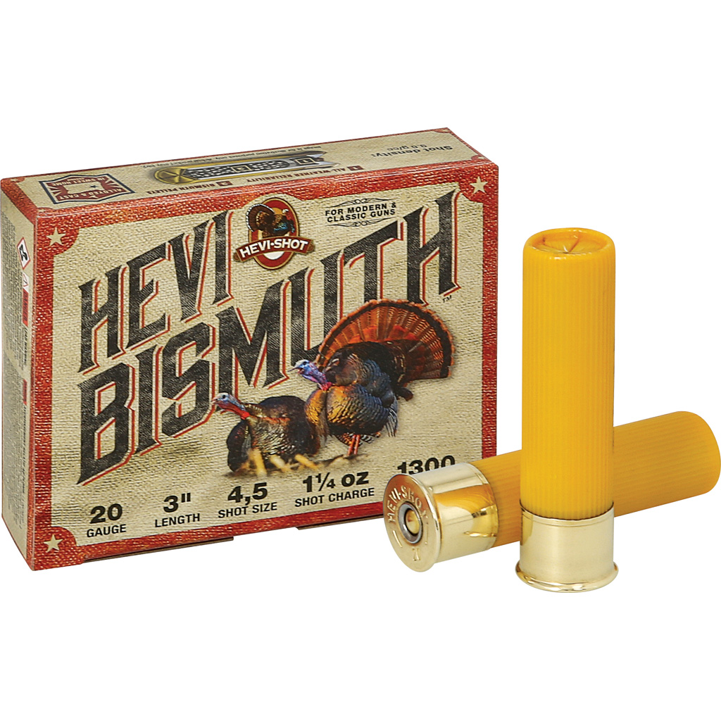HEVI-Shot HEVI-Bismuth Turkey 20 Gauge 3in 1-1/4oz #4 & #5 Non-Toxic Shotshell