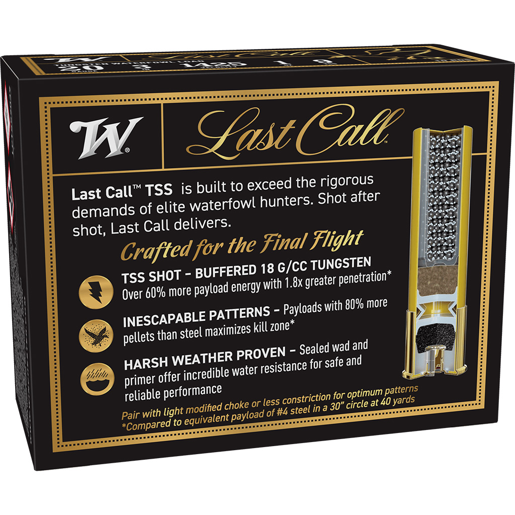 Winchester Last Call Waterfowl TSS 20 Gauge 3" 9 Shot 10 Rounds