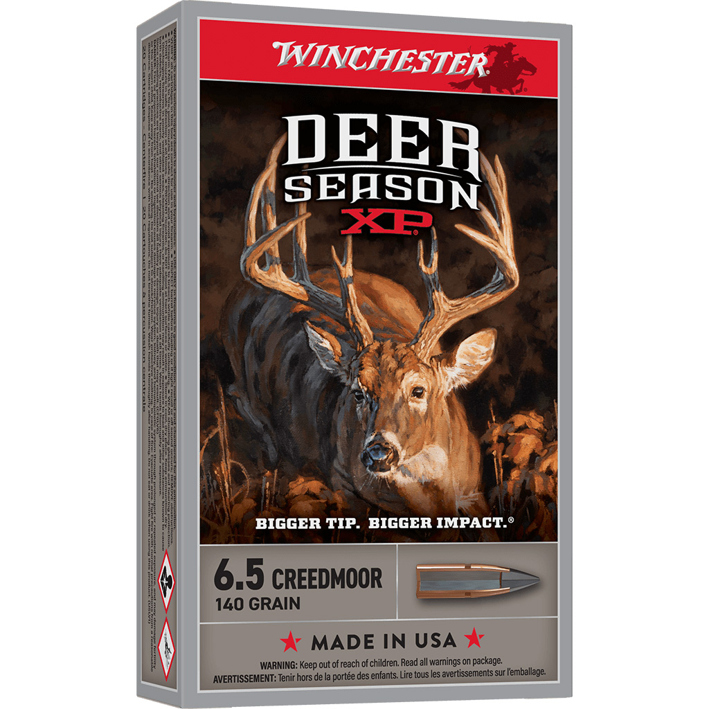 Winchester Deer Season XP 6.5 Creedmoor 140 Grain Polymer Tip (PT) Hunting Ammo (20 Rounds)