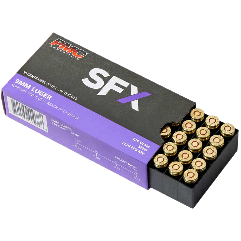 PMC SFX 9mm Luger 124 gr JHP (50 rounds)