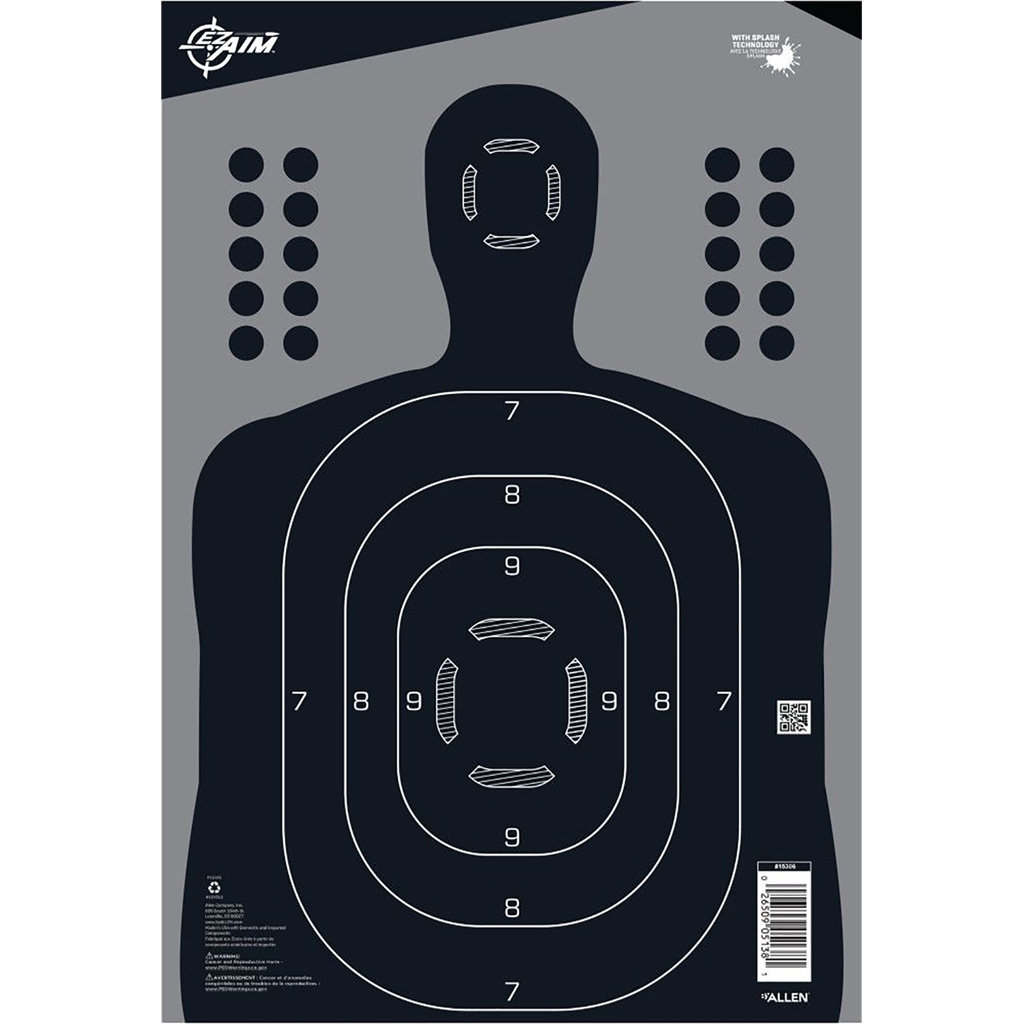 EZAim 3700D Splash Silhouette Adhesive Targets 13x18 (100-Pack)