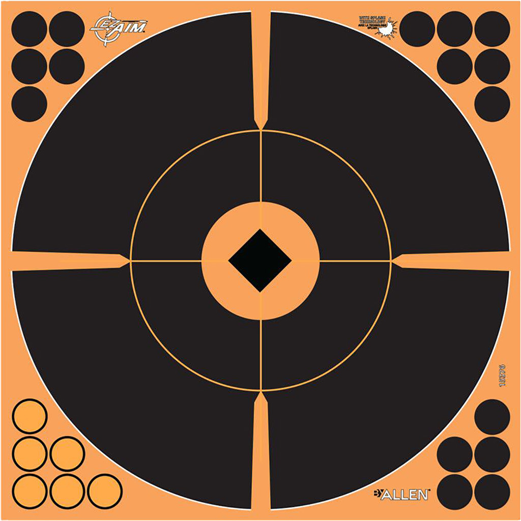 Allen EZ-Aim Splash Reactive 12x12 Bullseye Adhesive Targets (Crosshair Reticle)