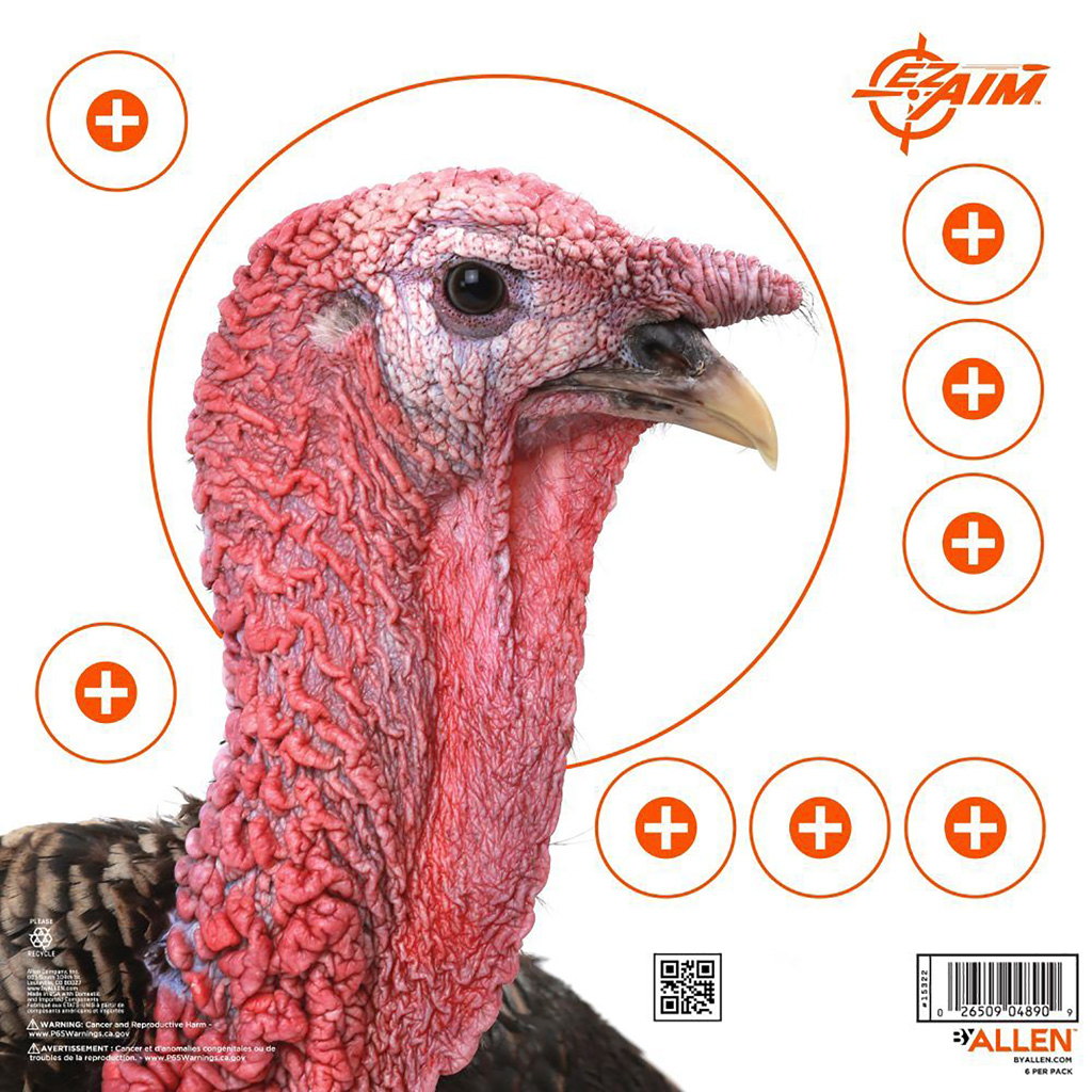 ALLEN EZ Aim 4-Color Turkey Paper Targets (12" x 12") - 6-Pack