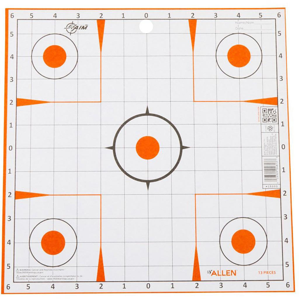 Allen EZ Aim Sight-In Grid Paper Targets 12" x 12"