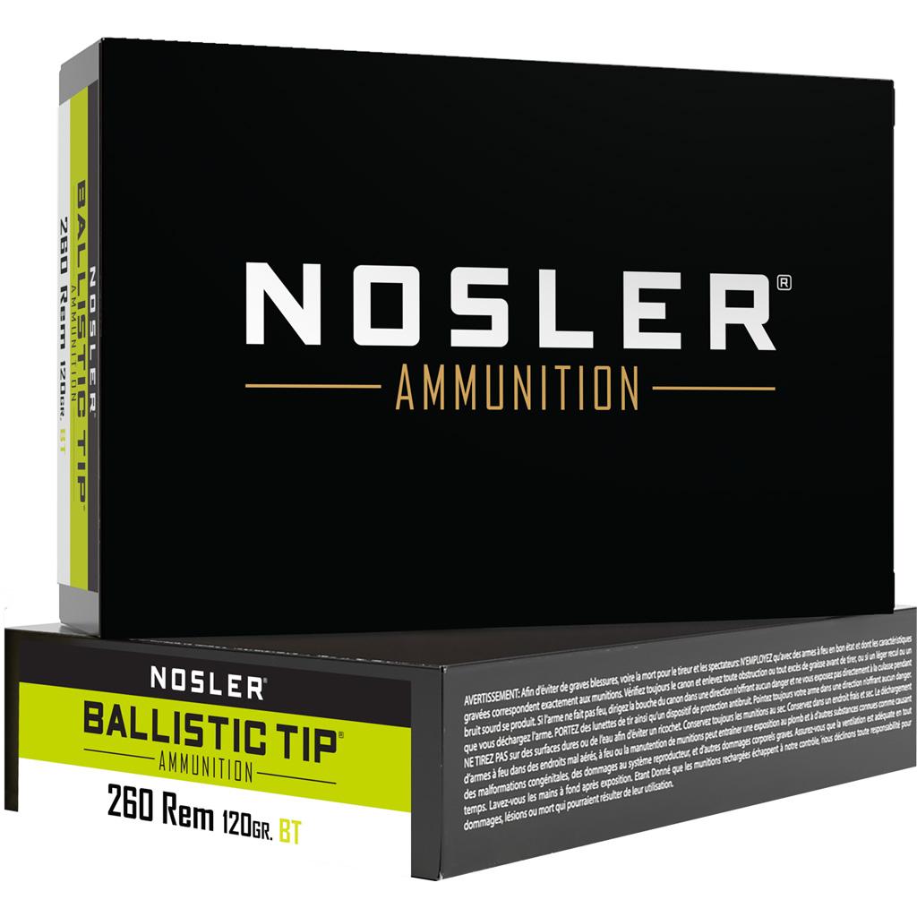 Nosler Ballistic Tip .260 Remington 120 gr BT SP (20 rounds)