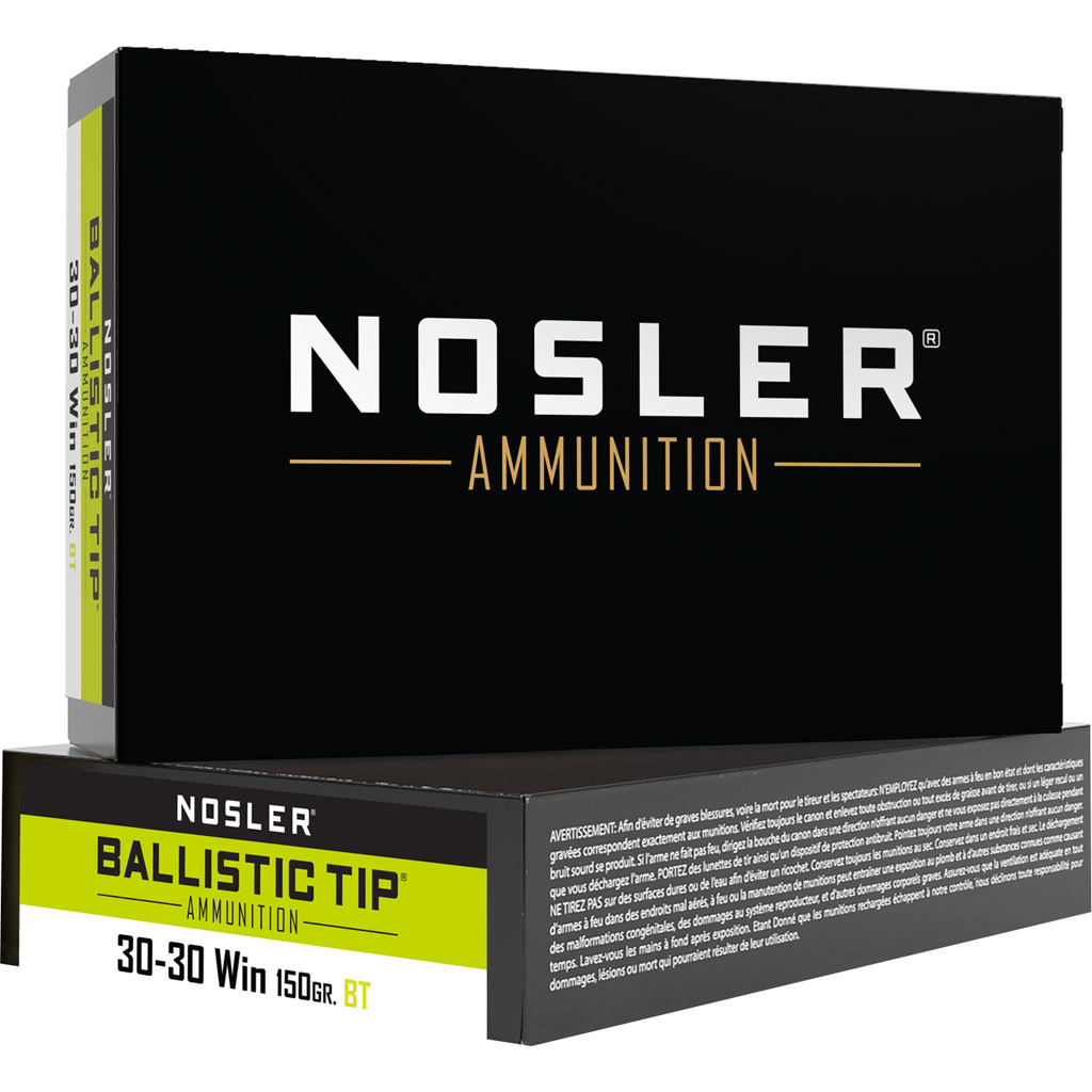 Nosler Ballistic Tip Rifle Ammunition .30-30 Winchester 150 Grain (20 Rounds)