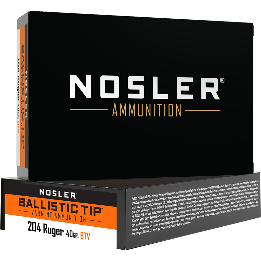 Nosler Ballistic Tip Varmint .204 Ruger 40gr BT SP 20rd