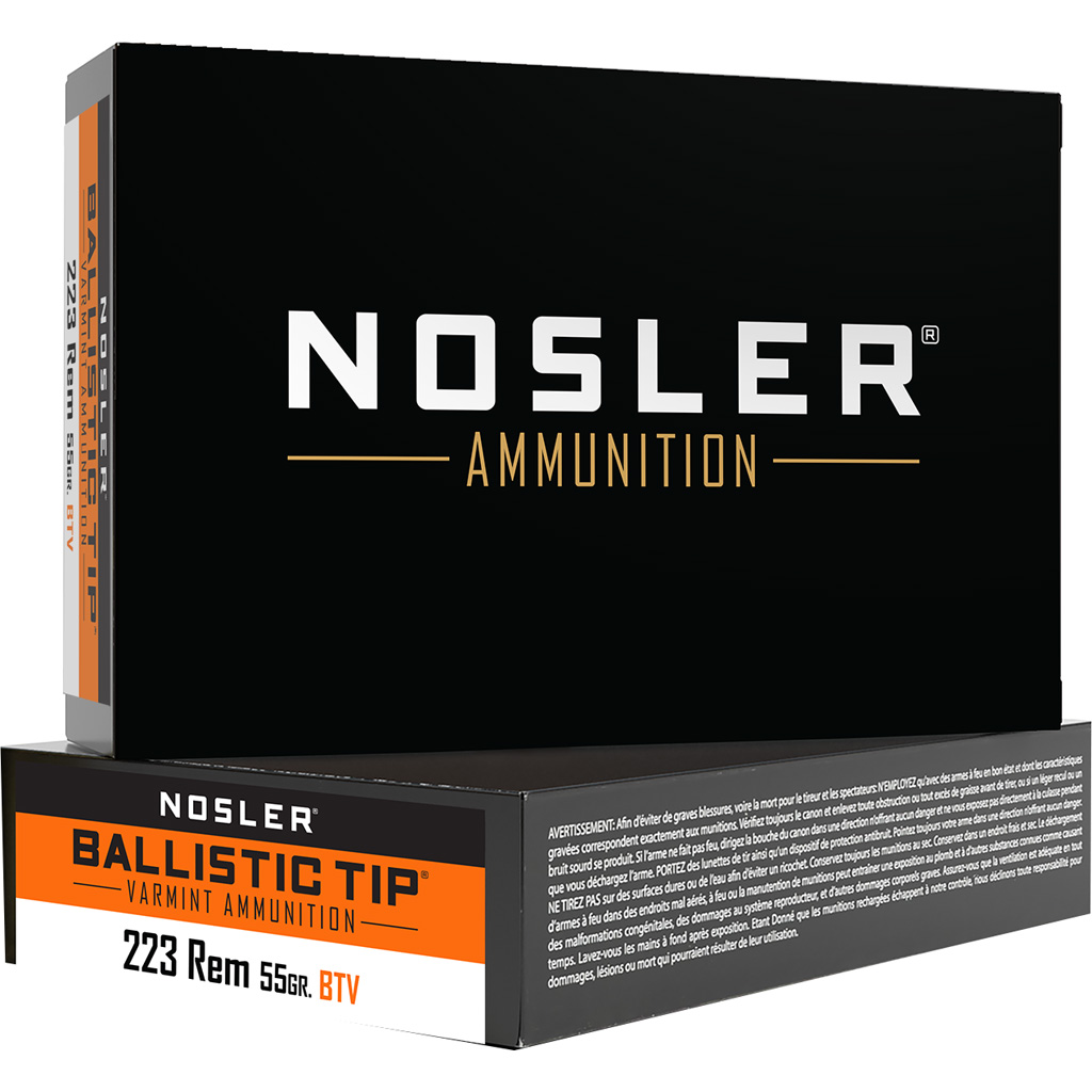 Nosler Ballistic Tip Varmint .223 Remington 55 gr Spitzer Rifle Ammunition (20 rd)