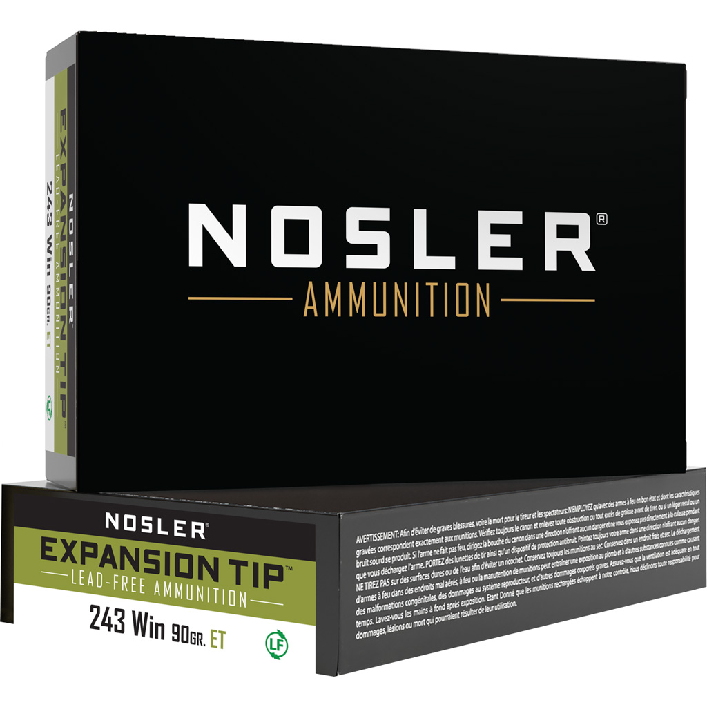 Nosler E-Tip .243 Winchester 90gr Rifle Ammunition (20rd)