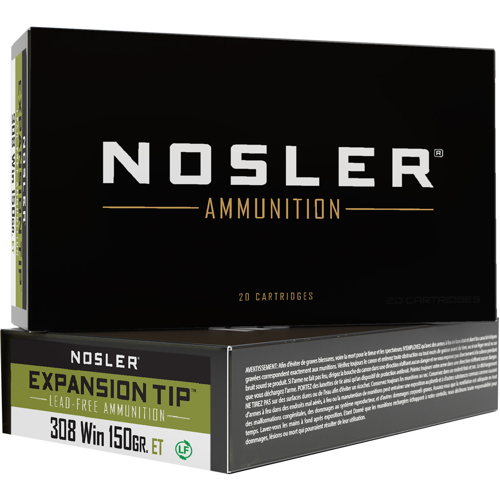 Nosler E-Tip .308 Win 150 gr Expansion Tip Ammo 20 rd