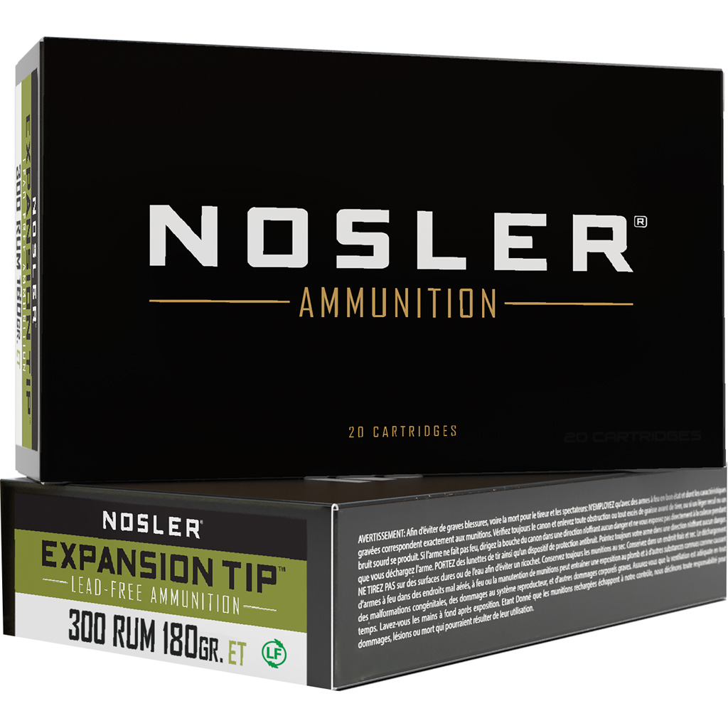 Nosler E-Tip Rifle Ammunition 300 Rem Ultra Mag 180 Grain