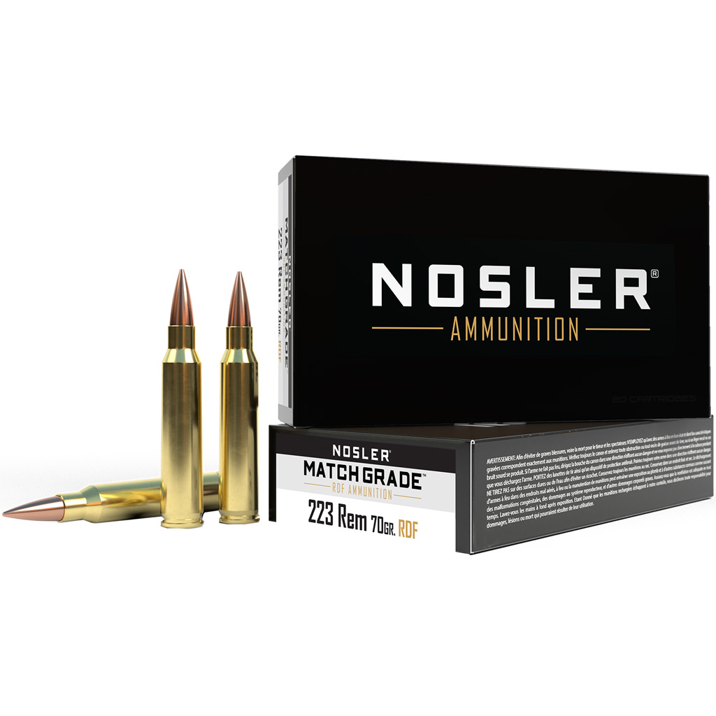 Nosler Match Grade RDF .223 Rem 70gr HPBT Centerfire Ammo