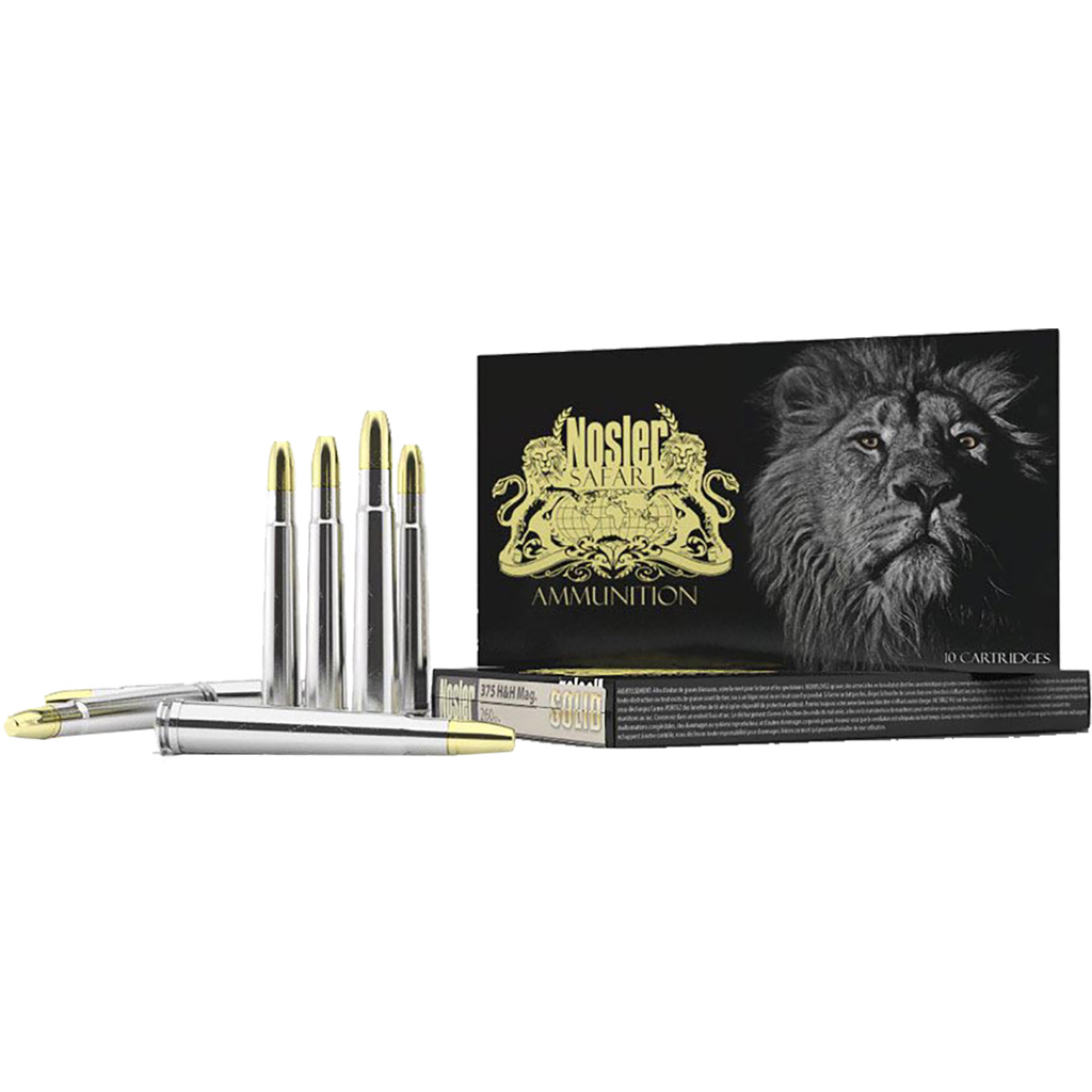 Nosler Safari Rifle Ammunition Solid