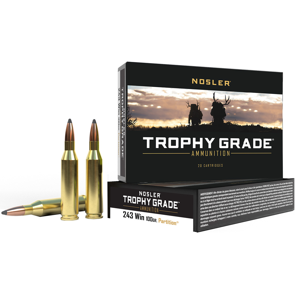 Nosler Trophy Grade 100gr Partition Rifle Ammunition