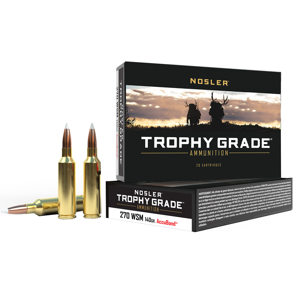 Nosler Trophy Grade .270 WSM 140gr AccuBond (20 Rounds)