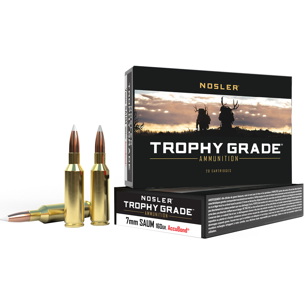 Nosler Trophy Grade 7mm SAUM 160gr AccuBond Spitzer