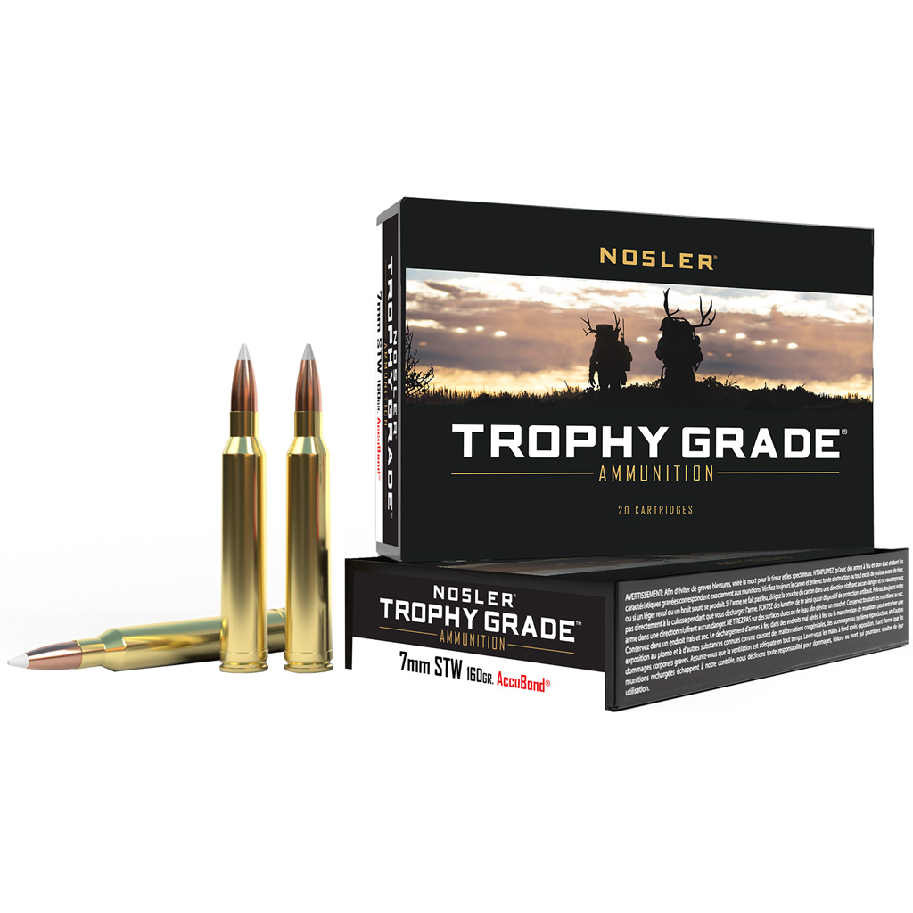 Nosler Trophy Grade 7mm STW 160 gr AccuBond Rifle Ammunition