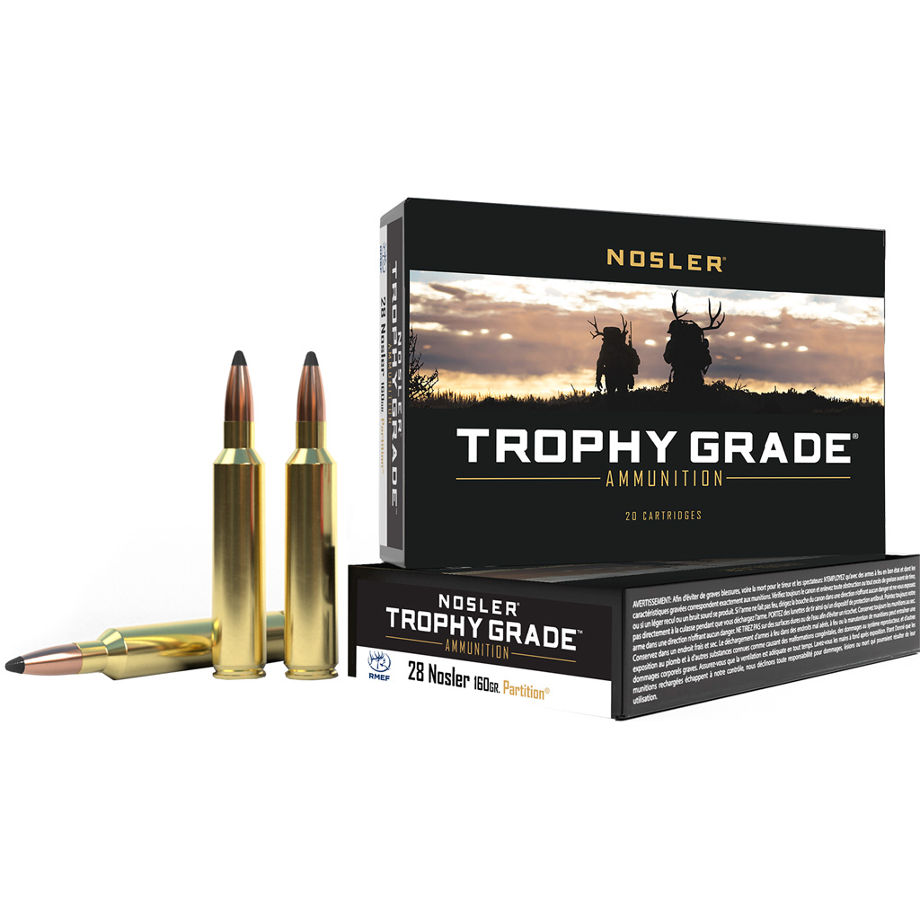 Nosler Trophy Grade 28 Nosler 160gr Partition Ammo (20rd)