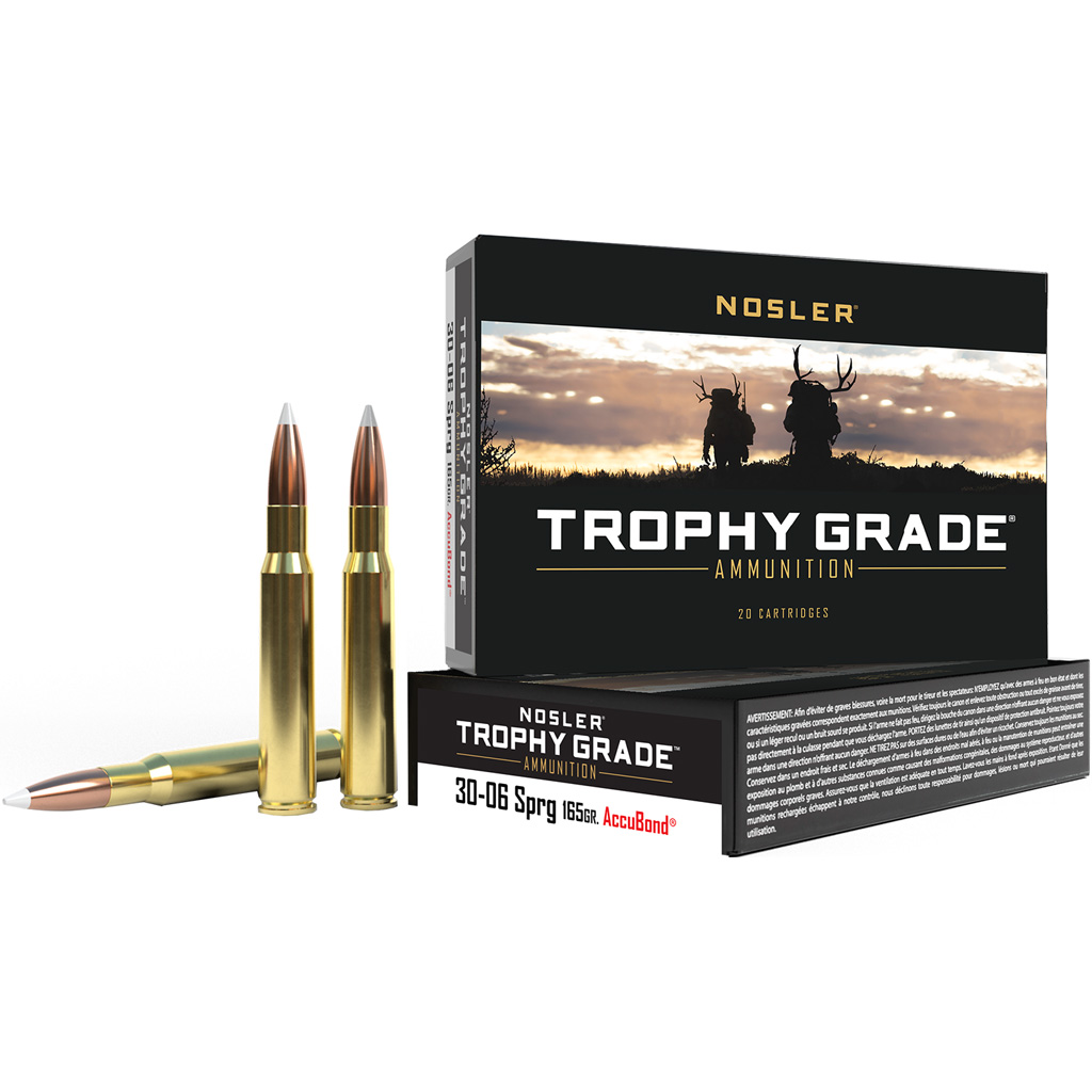 Nosler Trophy Grade .30-06 Springfield 165 gr AccuBond Rifle Ammunition (20 rounds)