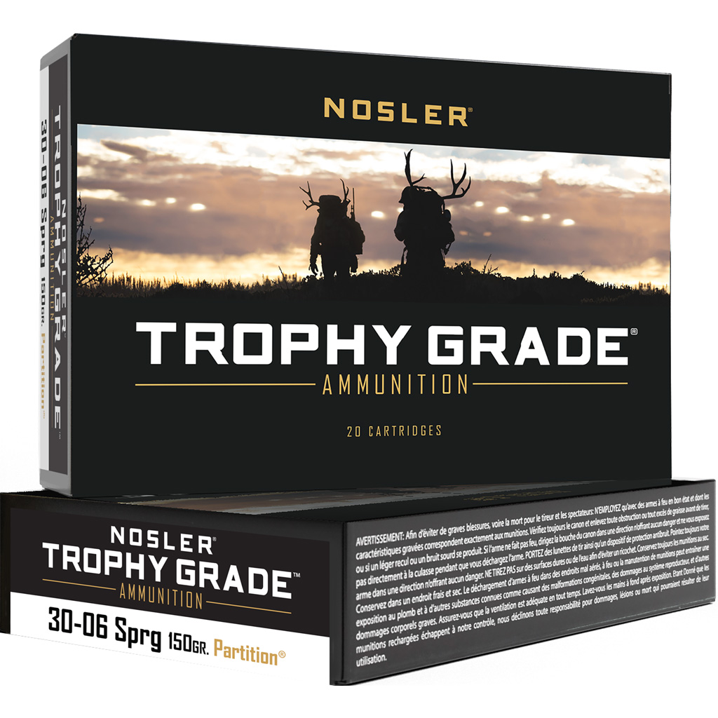 Nosler Trophy Grade Rifle Ammunition .30-06 Springfield 150 gr Partition (20 rd)