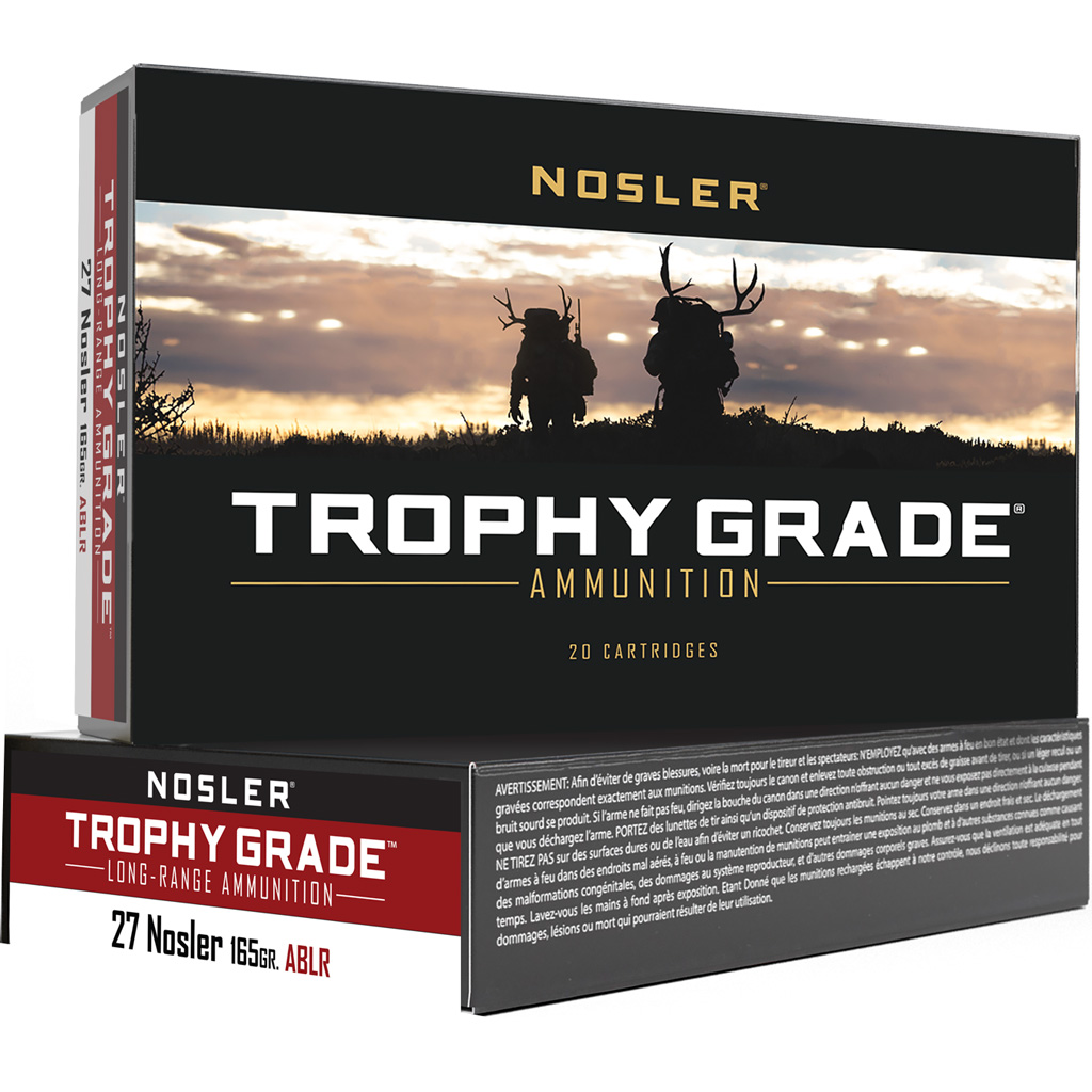 Nosler Trophy Grade Long Range 27 Nosler 165gr ABLR Ammo