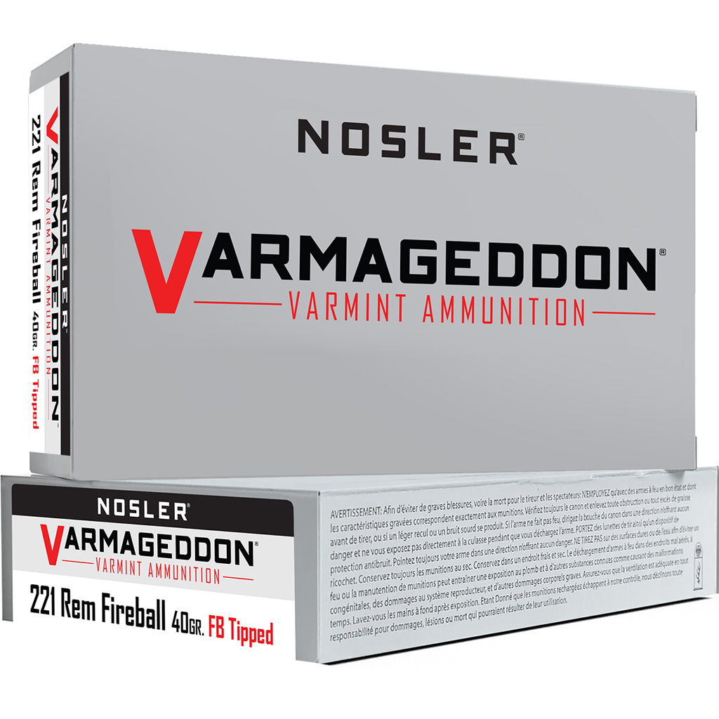 Nosler Varmageddon Rifle Ammunition 40 gr Flat Base Tipped