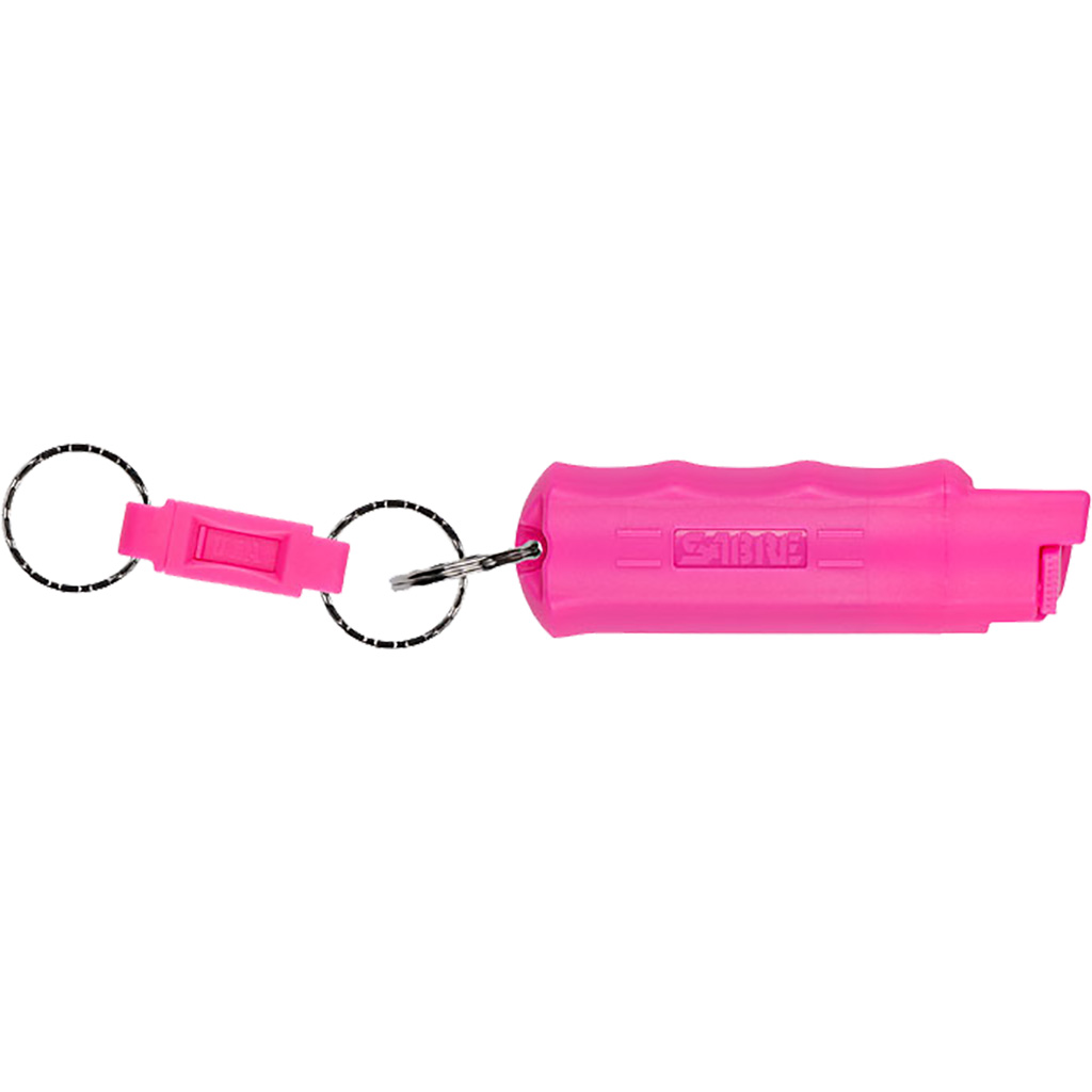 Sabre 3-in-1 Pepper Spray 0.54 oz Ballistic Stream Pink Hard Case