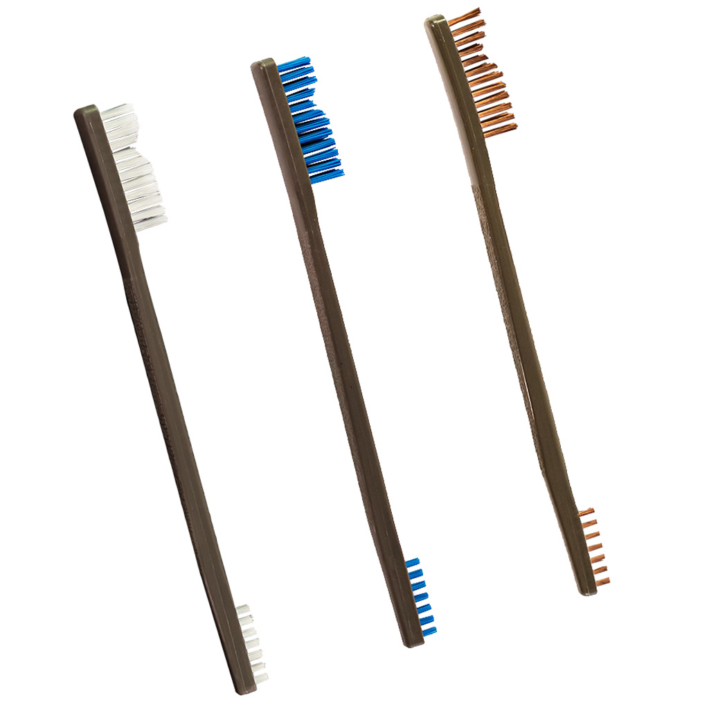 Otis All Purpose Receiver Brushes 3-Pack (Nylon/Blue Nylon/Bronze)
