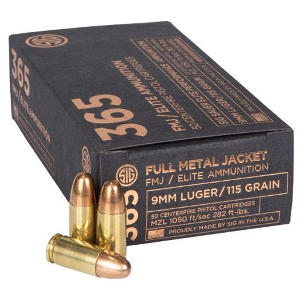 Sig Sauer Elite Ball 365 9mm Luger 115gr FMJ 50rd Box