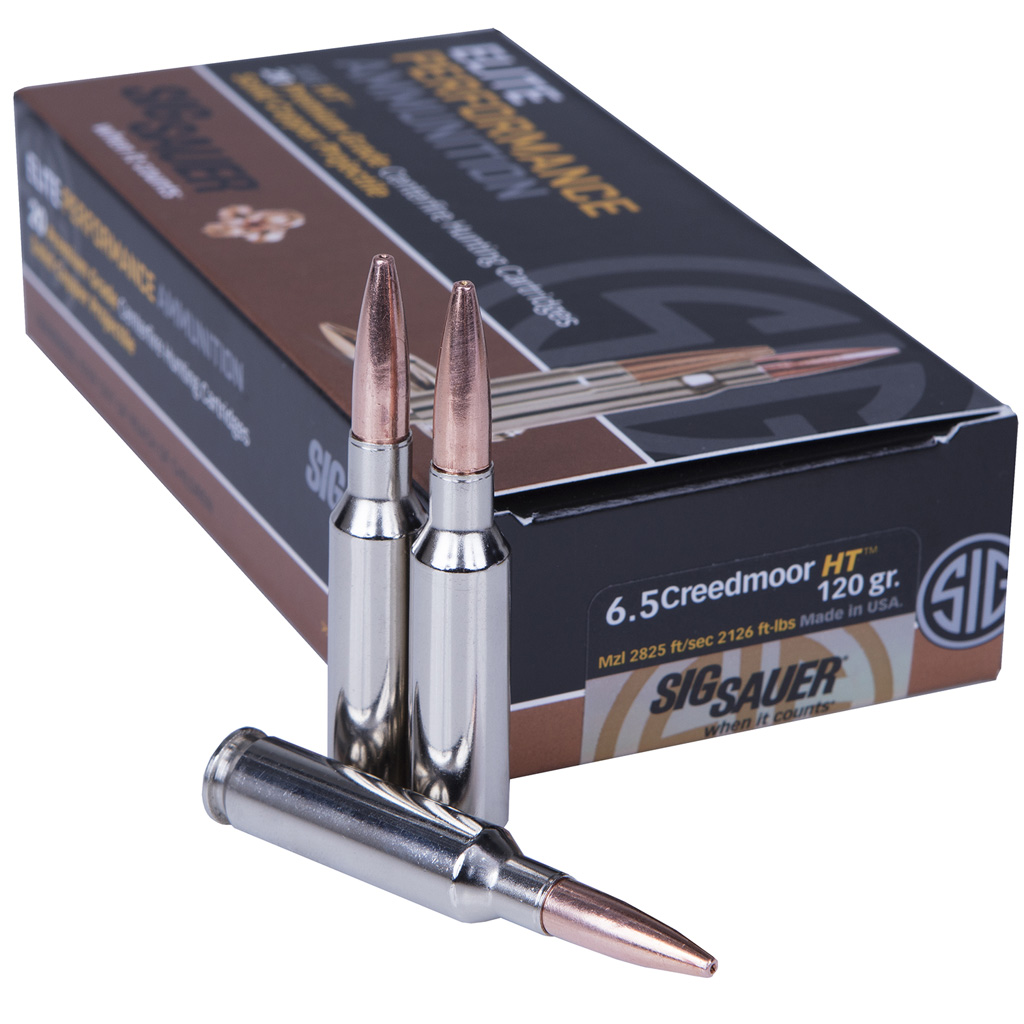 SIG SAUER Elite Hunt 6.5 Creedmoor 120gr JHP 20-Round Box