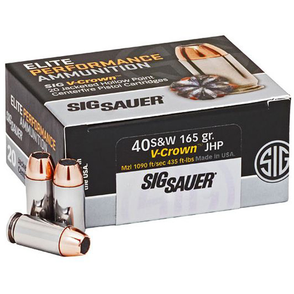 SIG SAUER Elite V-Crown .40 S&W 165gr JHP 50rd Box