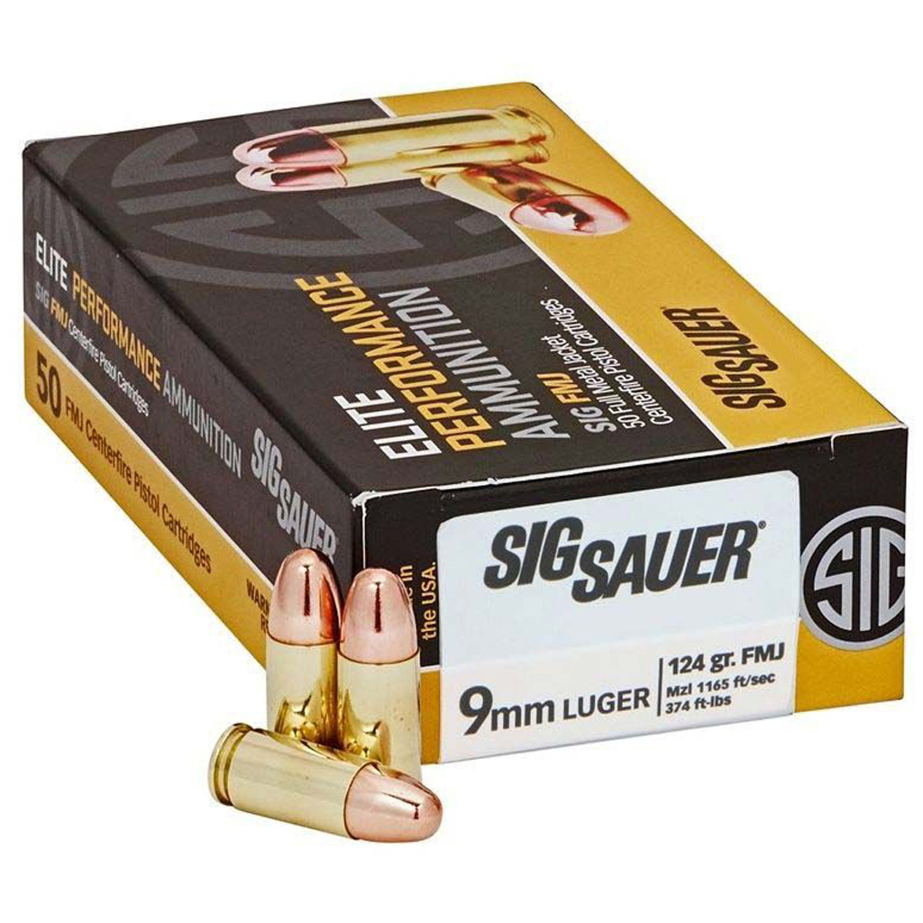 SIG Sauer Elite Ball 9mm FMJ Ammunition