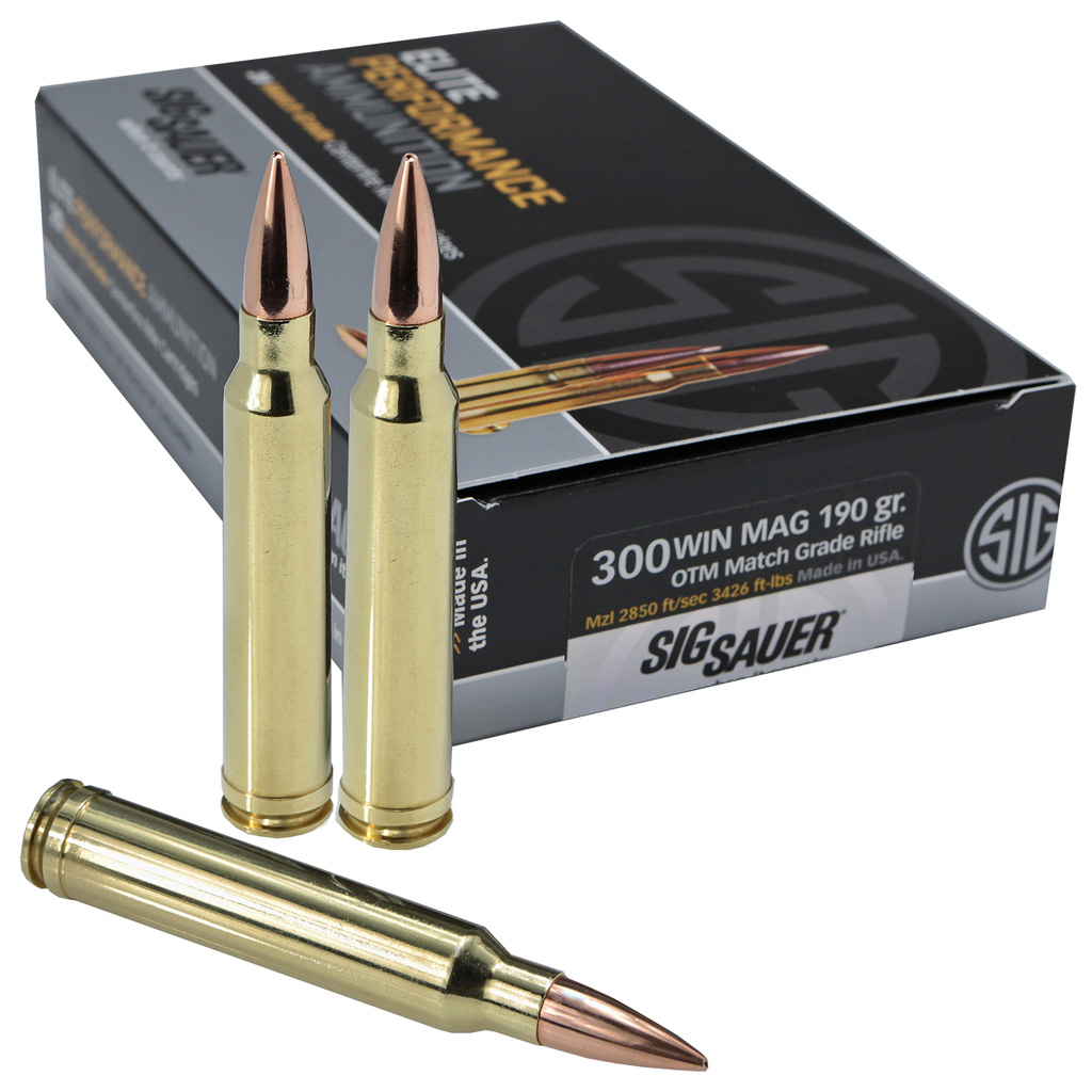 SIG SAUER Elite Match .300 Winchester Magnum 190gr OTM Rifle Ammunition (20 rounds)