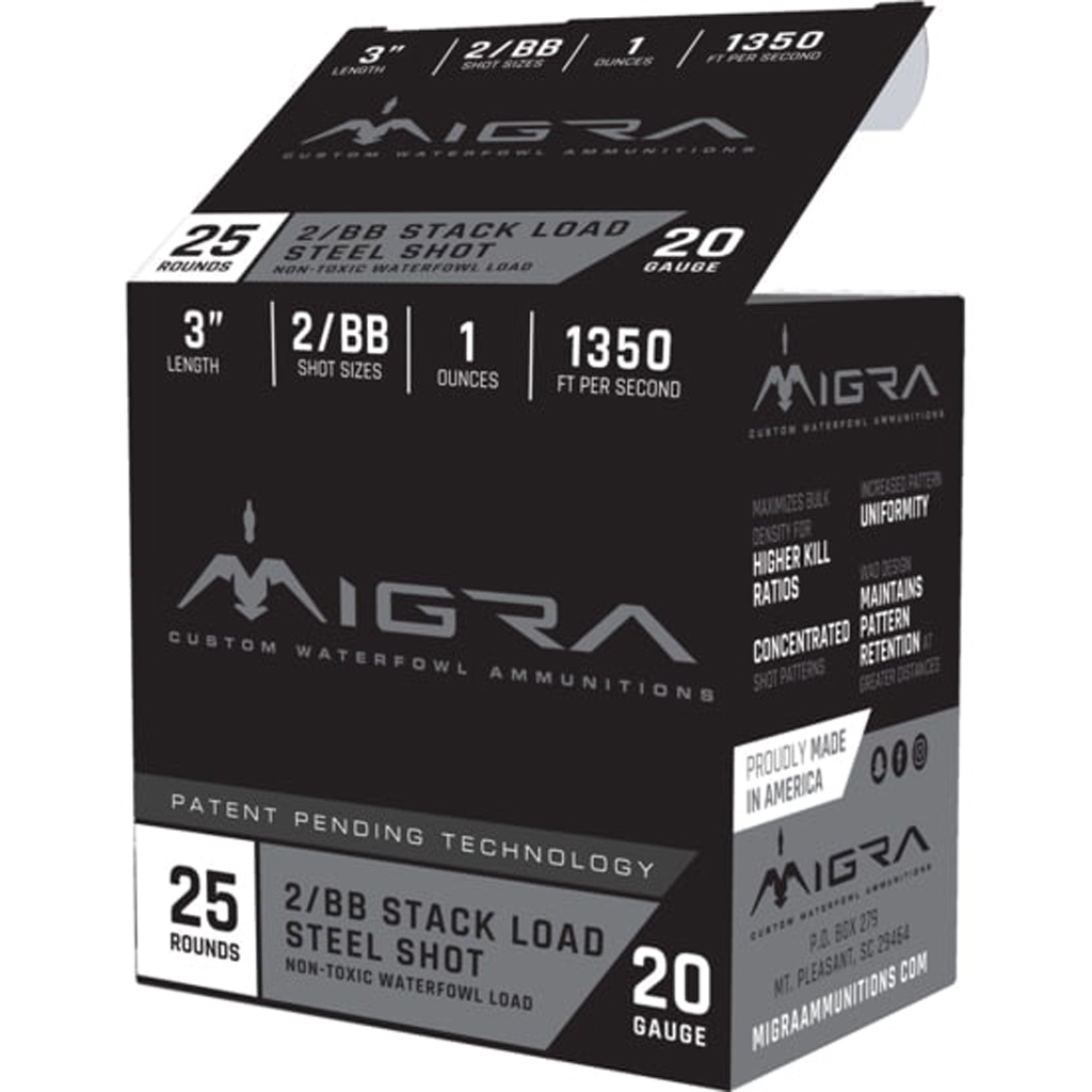 Migra Ammunitions M20S46 Combinational 20 Gauge 3 in 1 oz #4/#6 Steel Shot Shotshell