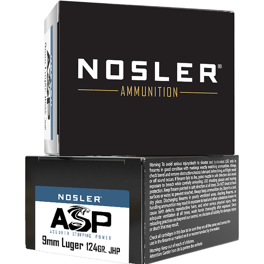 Nosler Assured Stopping Power JHP Handgun Ammo
