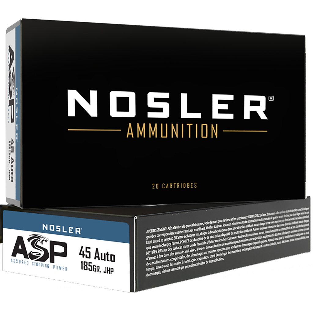 Nosler Assured Stopping Power Jacketed Hollow Point Handgun Ammo
