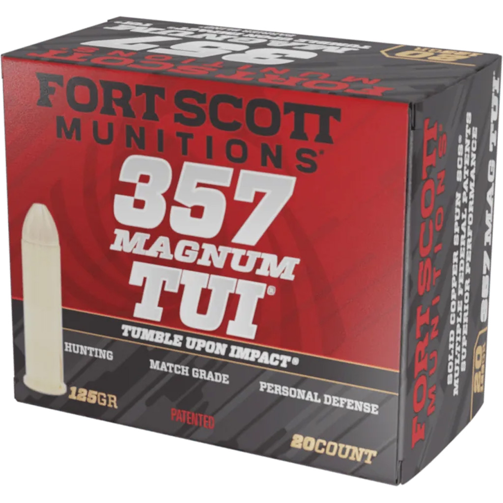 Fort Scott Munitions Lead-Free Pistol Ammunition .357 Magnum 125gr TUI (20-Round)