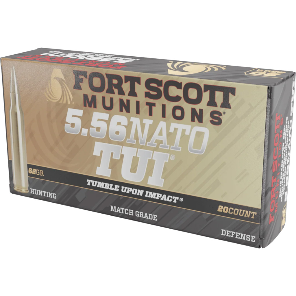 Fort Scott Munitions 5.56x45mm NATO 62gr TUI Brass 20rd