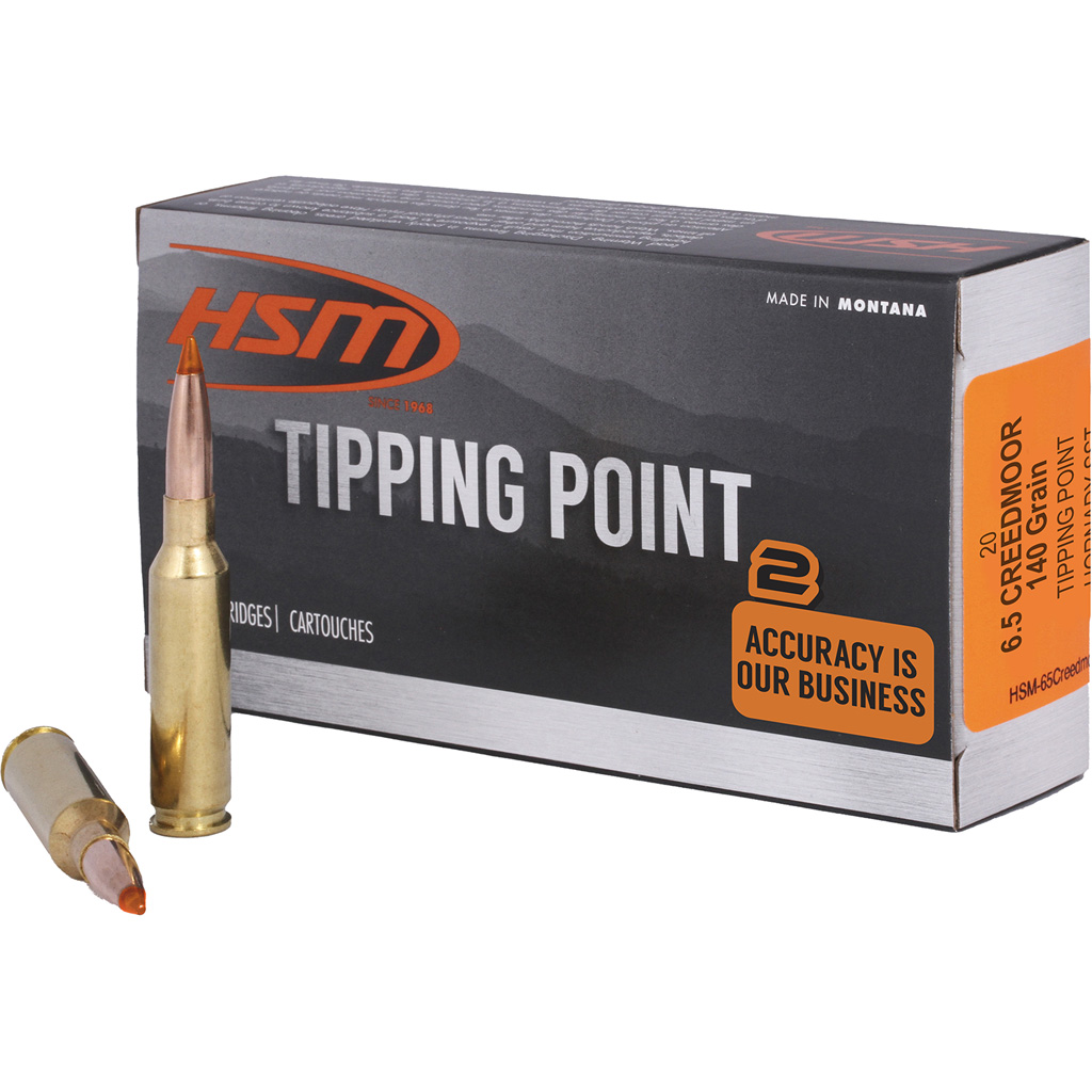 HSM Tipping Point 2 6.5 Creedmoor 140gr SST Rifle Ammunition